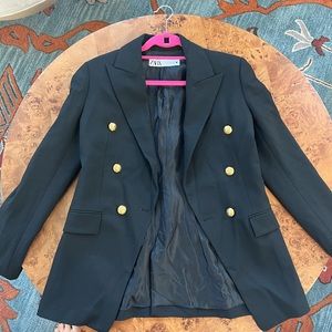 ZARA BLAZER BLACK WITH GOLD BUTTONS